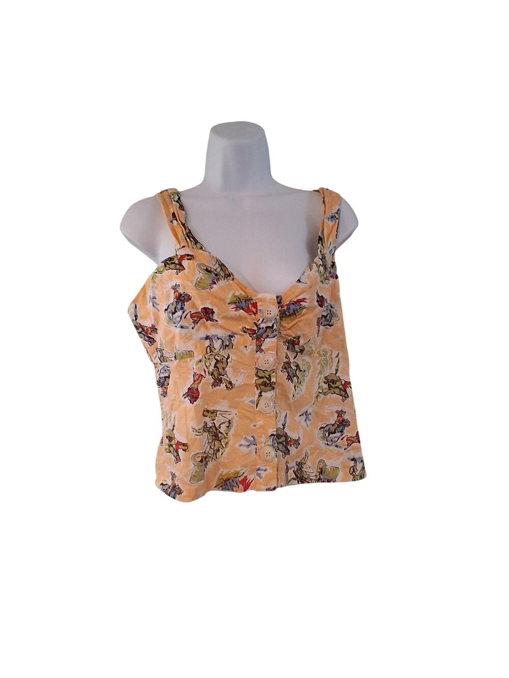 Modcloth Serene Serenade top womens 10 Western Horse Festival Cowgirl tank